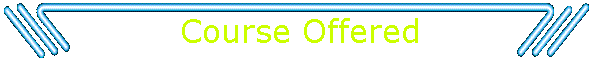 Course Offered